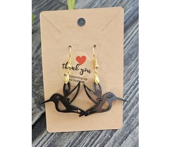 Acrylic earrings Hummingbird by Stacey Smith