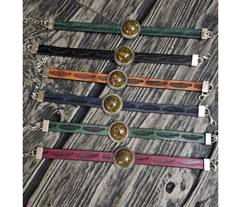 Assorted Leather Bracelets with the 4 Medicines by Stacey Smith