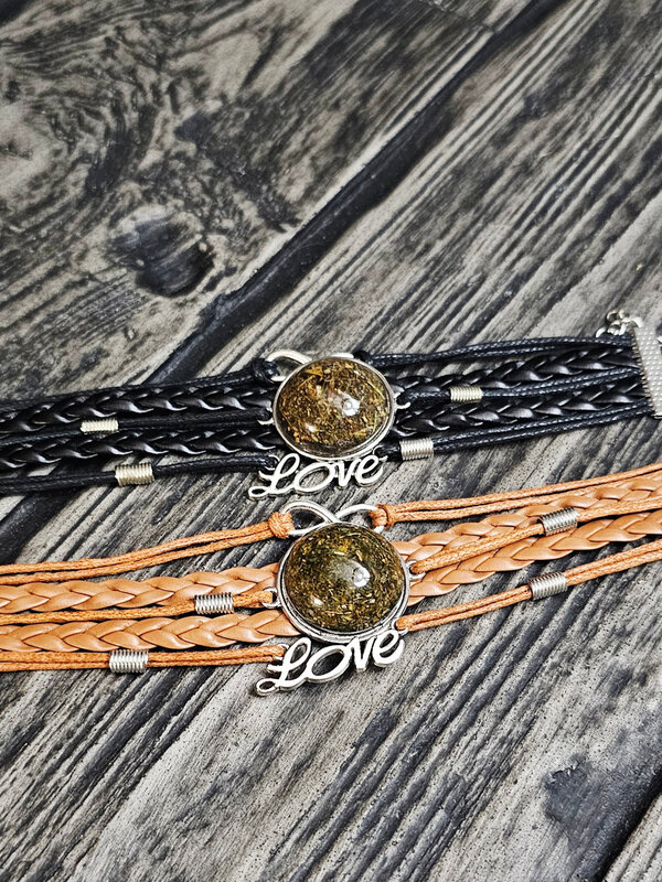 Leather Mutli Wrap Bracelet Sacred Medicine Tan by Stacey Smith