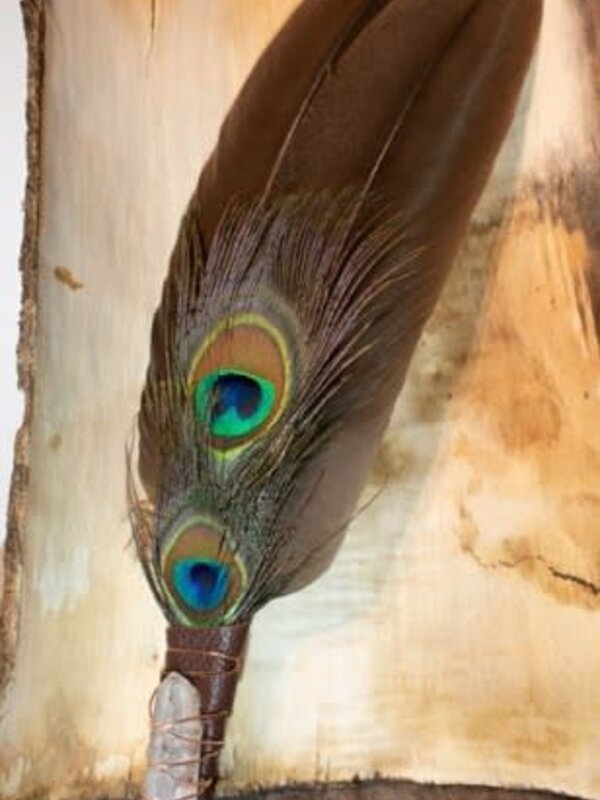 Cleansing Feather - Fan with Quartz