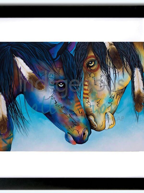 Poster Matted and Framed with Glass - Kindred Spirits by Micqaela Jones