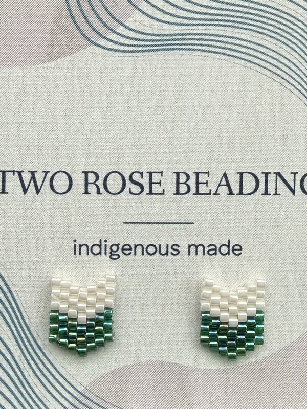 Small Beaded Stud Earrings by Jenn Carman