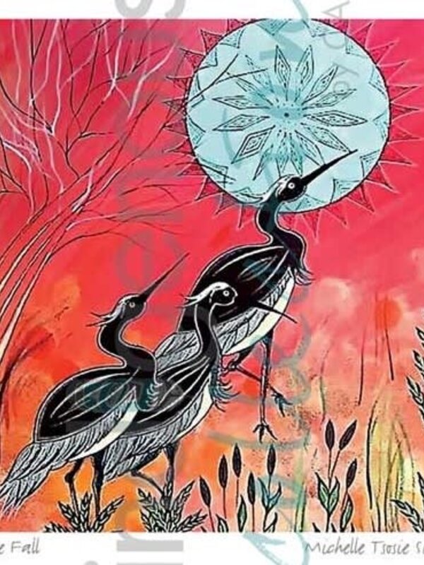 Framed and Matted art card In Late Fall by Michelle Tsosie Sisneros