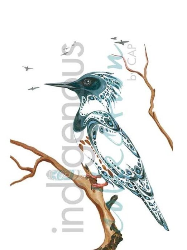 Framed and dry Mounted Kingfisher by Ray Baptiste