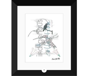 Framed and Matted Limited Addition Humming bird by Charles Silverfox