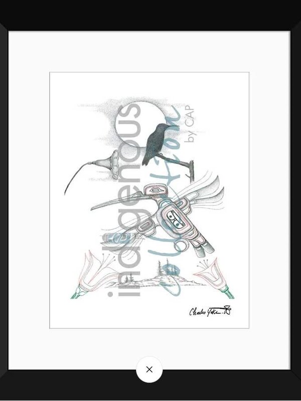 Framed and Matted Limited Addition Humming bird by Charles Silverfox