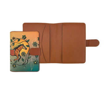 Passport Holder - Horse (Bebezhigooganzhii) by Storm Angeconeb