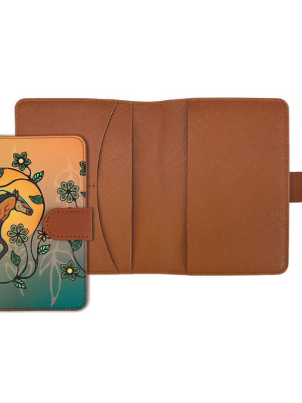 Passport Holder - Horse (Bebezhigooganzhii) by Storm Angeconeb