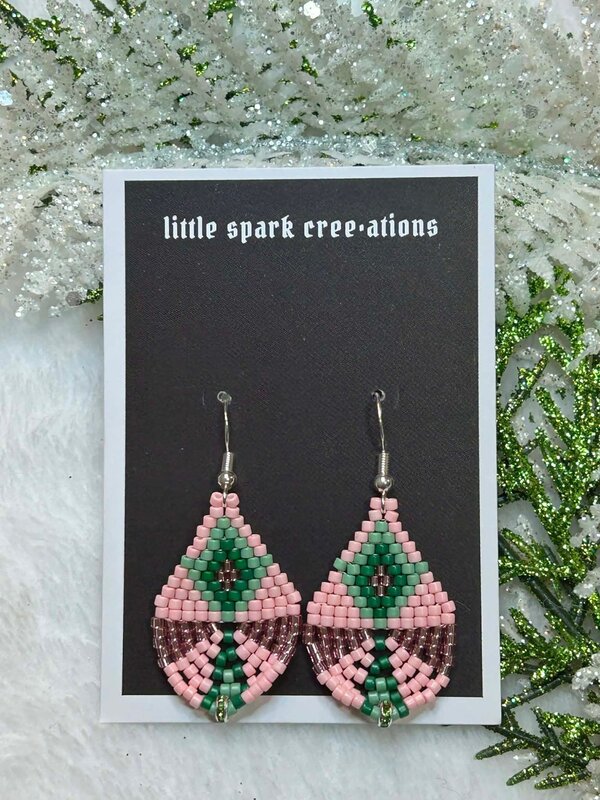 Beaded Earrings by Little Spark Cree-ationse
