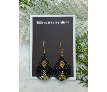 Medium Beaded Earrings by Little Spark Cree-ations