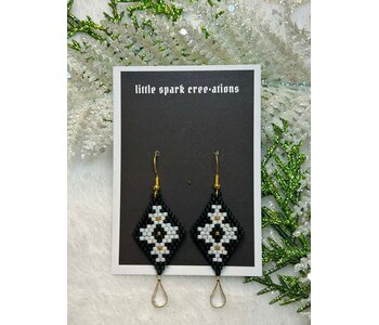 Medium Beaded Earrings by Little Spark Cree-ations