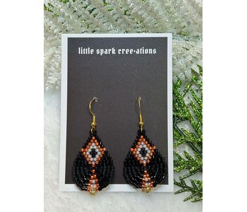 Medium Beaded Earrings by Little Spark Cree-ations