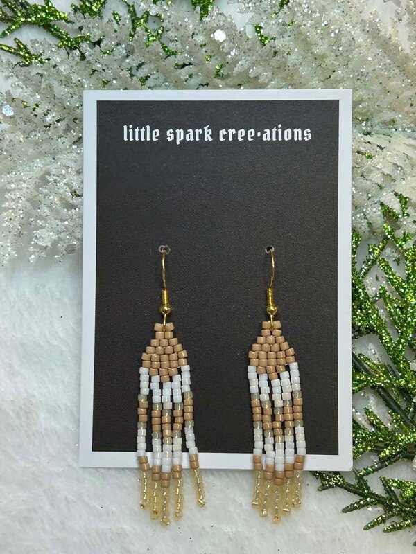 Mini beaded earrings by Little Spark Cree-ations