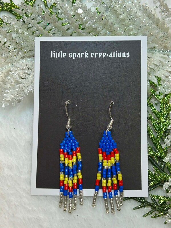 Mini beaded earrings by Little Spark Cree-ations