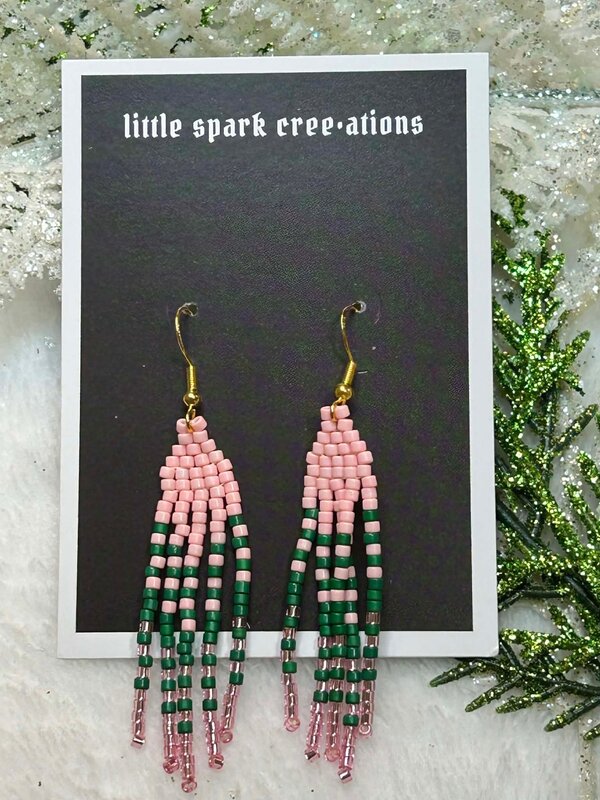 Mini beaded earrings by Little Spark Cree-ations