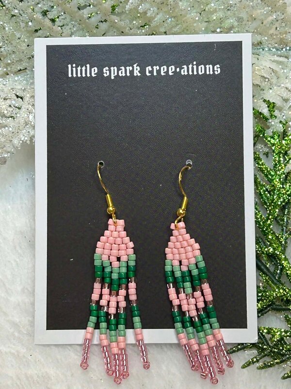 Mini beaded earrings by Little Spark Cree-ations
