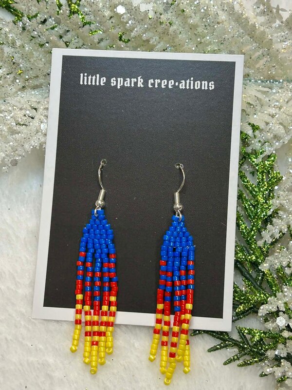 Mini beaded earrings by Little Spark Cree-ations