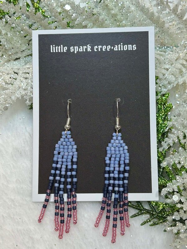 Mini beaded earrings by Little Spark Cree-ations