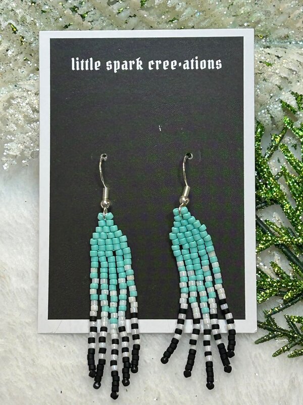 Mini beaded earrings by Little Spark Cree-ations
