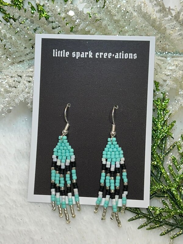 Mini beaded earrings by Little Spark Cree-ations