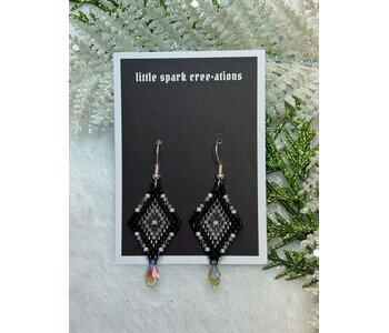 Medium Beaded Earrings by Little Spark Cree-ations
