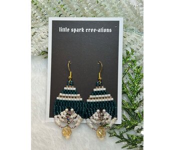 Medium Beaded Earrings by Little Spark Cree-ations