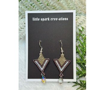 Medium Beaded Earrings by Little Spark Cree-ations