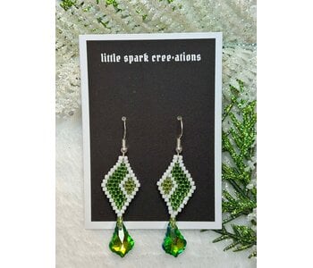 Medium Beaded Earrings by Little Spark Cree-ations