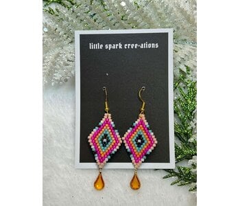 Medium Beaded Earrings by Little Spark Cree-ations