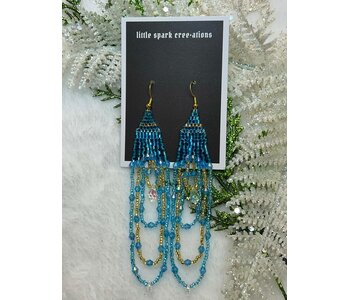 Large beaded Earrings by Little Spark Cree-ations