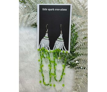 Large beaded Earrings by Little Spark Cree-ations