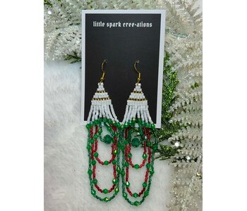 Large beaded Earrings by Little Spark Cree-ations
