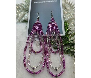 Large beaded Earrings by Little Spark Cree-ations
