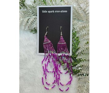 Large beaded Earrings by Little Spark Cree-ations