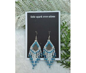 Small beaded earrings by Little Spark Cree-ations