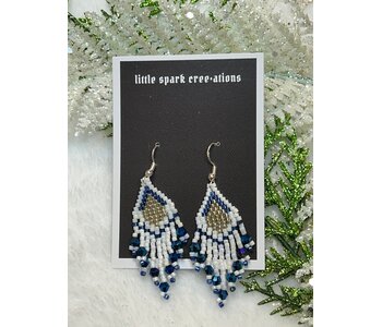 Small beaded Earrings By Little Spark Cree-ations