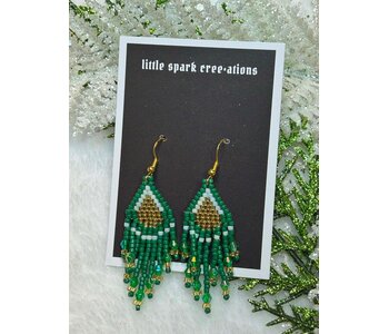 Small beaded earrings by Little Spark Cree-ations