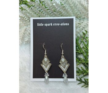 Small beaded earrings by Little Spark Cree-ations