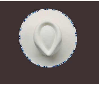 Hand Beaded Cream Hat by Rosalie Giroux