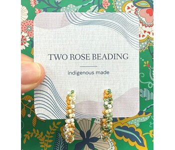 Large Beaded Hoop Earrings by Jenn Carman