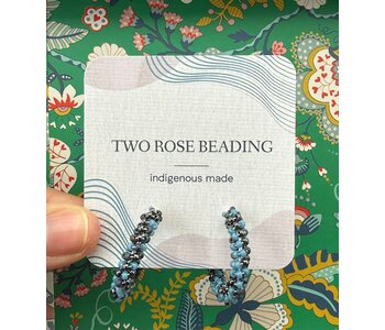 Med beaded hoop Earrings by Jenn Carman