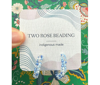 Medium Beaded Hoop Earrings by Jenn Carman