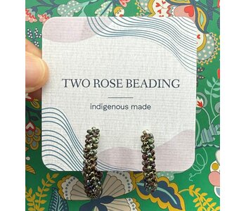 Large Beaded Hoop Earrings by Jenn Carman