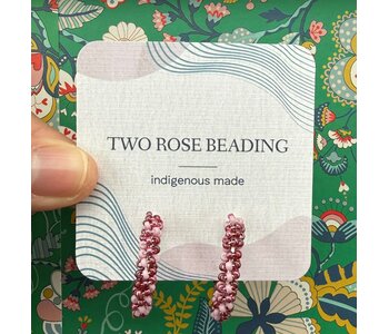 Medium Beaded Hoop Earrings by Jenn Carman