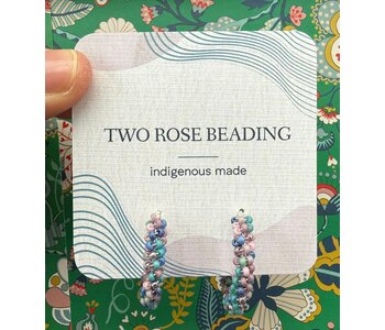 Medium Beaded Hoop Earrings by Jenn Carman