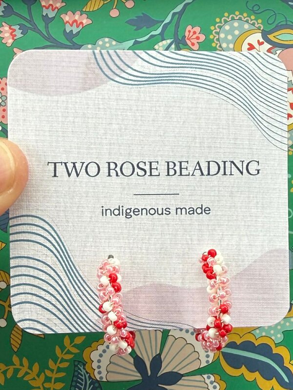 Small beaded Hoop Earrings by Jenn Carman