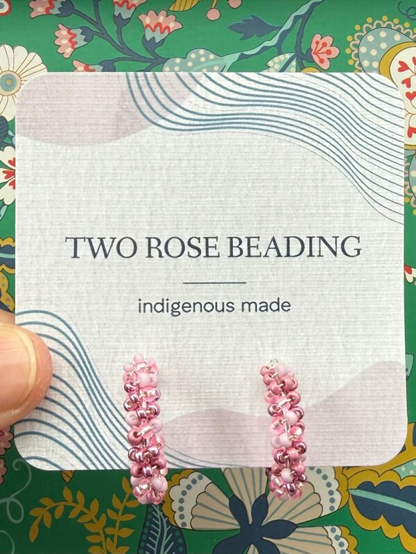 Small Beaded Hoop Earrings by Jenn Carman