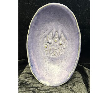 Purple Soap dish Bearpaw by Cyntia Robinson