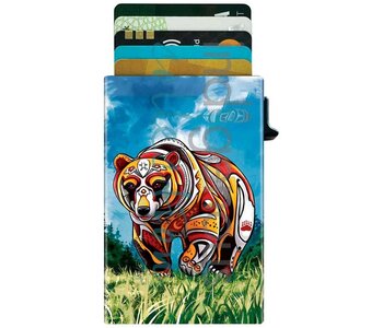 Metal Card Holder Spirit Bear by Stephanie White