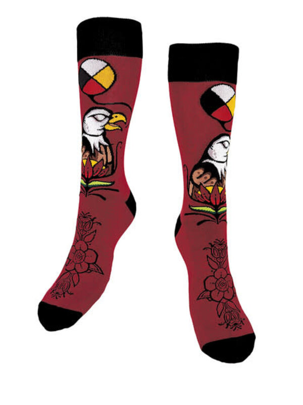 Art Socks LG - Eagle - Love by Justine Proulx